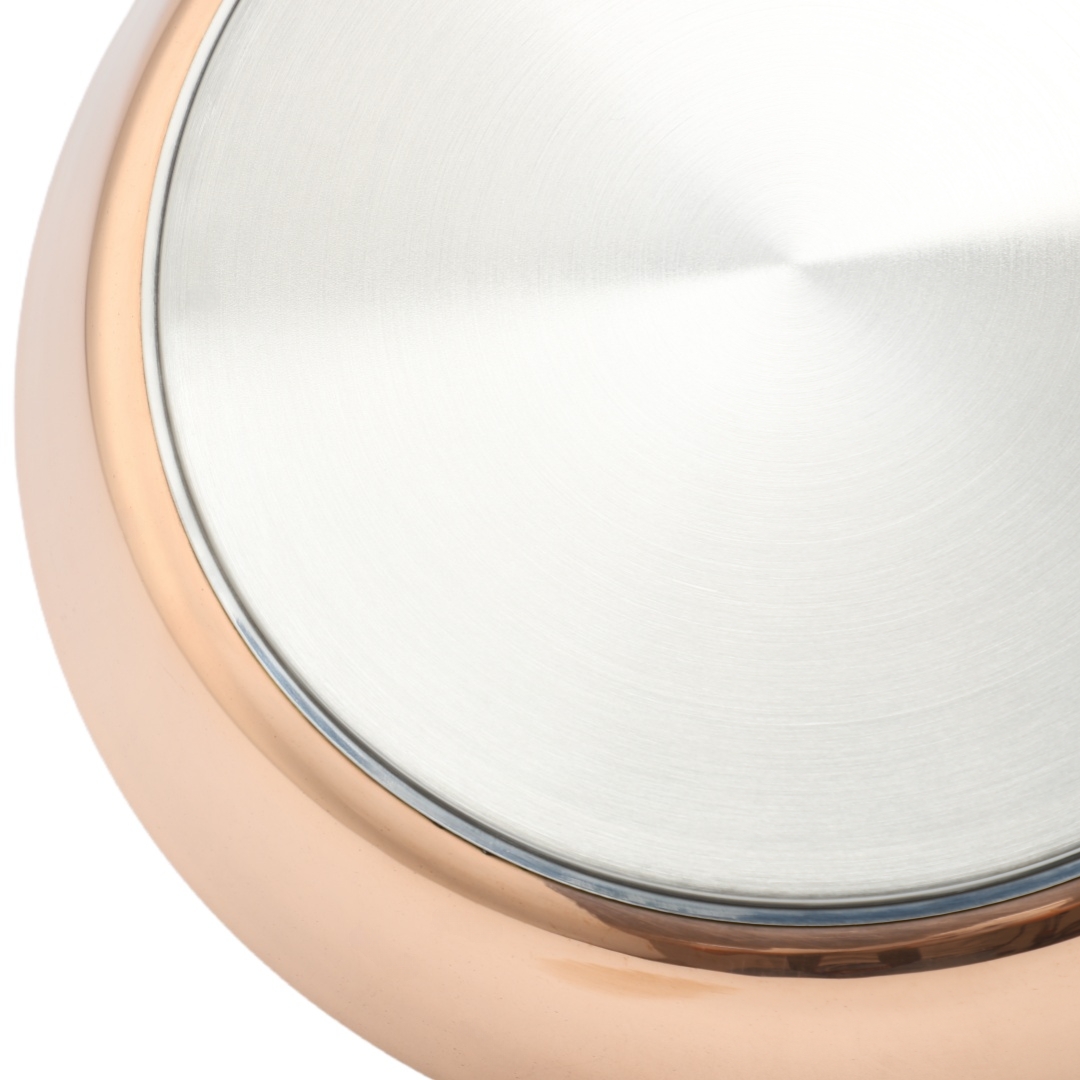 Heißer Verkauf Großhandel 3 Schicht Kupfer Dreilagige Edelstahlpfanne 20/24/26/28 cm 8 Zoll/10 Zoll/12 Zoll Nichtbeschichtung Kochgeschirr Bratpfanne