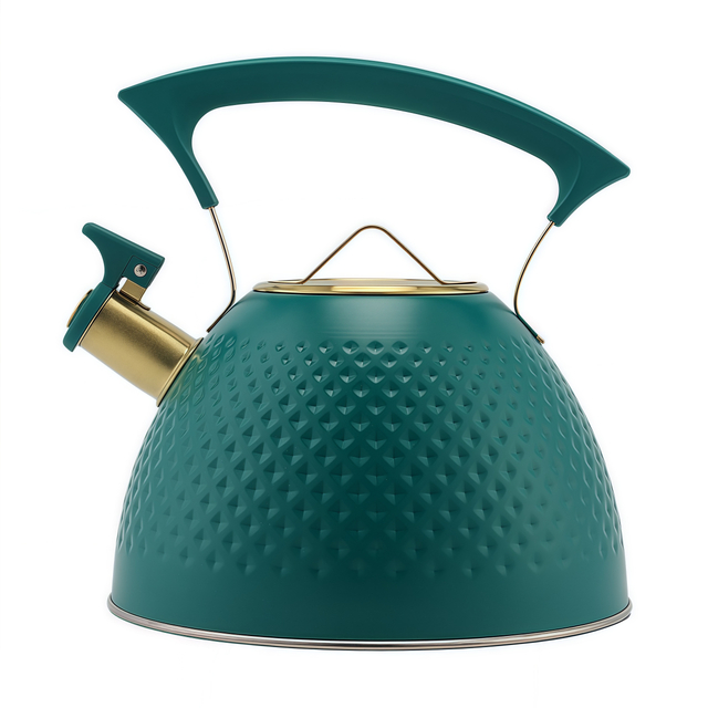3L Pfeifender Teekessel aus Edelstahl mit ergonomischem Klappgriff, neue Design-Teekannen für den Gasherd