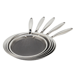 9/10/12 Zoll Kochgeschirr Triply Hybrid Edelstahl-Grillpfanne, Pizzablech, Pfannkuchenpfanne, antihaftbeschichtete Bratpfanne mit PFOA-freier Keramikbeschichtung