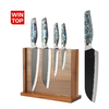 Großhandel mit individuellem Logo, 8-Zoll-Santoku-Brotschälmesser, Chef-Küchenmesser aus 5cr15-Edelstahl mit Abalone-Griff