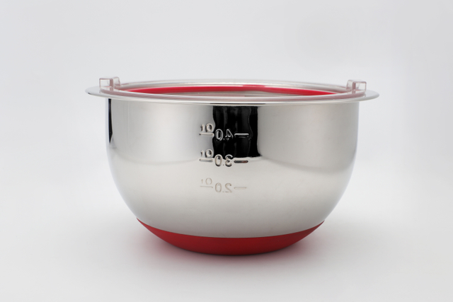 4-teiliges Edelstahl-Rührschüssel-Set mit Messskala, Salatschüssel-Set