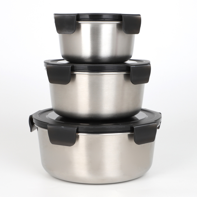 Lebensmittelbehälter aus Edelstahl, Lebensmittelverpackungsbehälter, auslaufsichere Bento-Lunchbox aus Metall, Lebensmittelträger aus Edelstahl