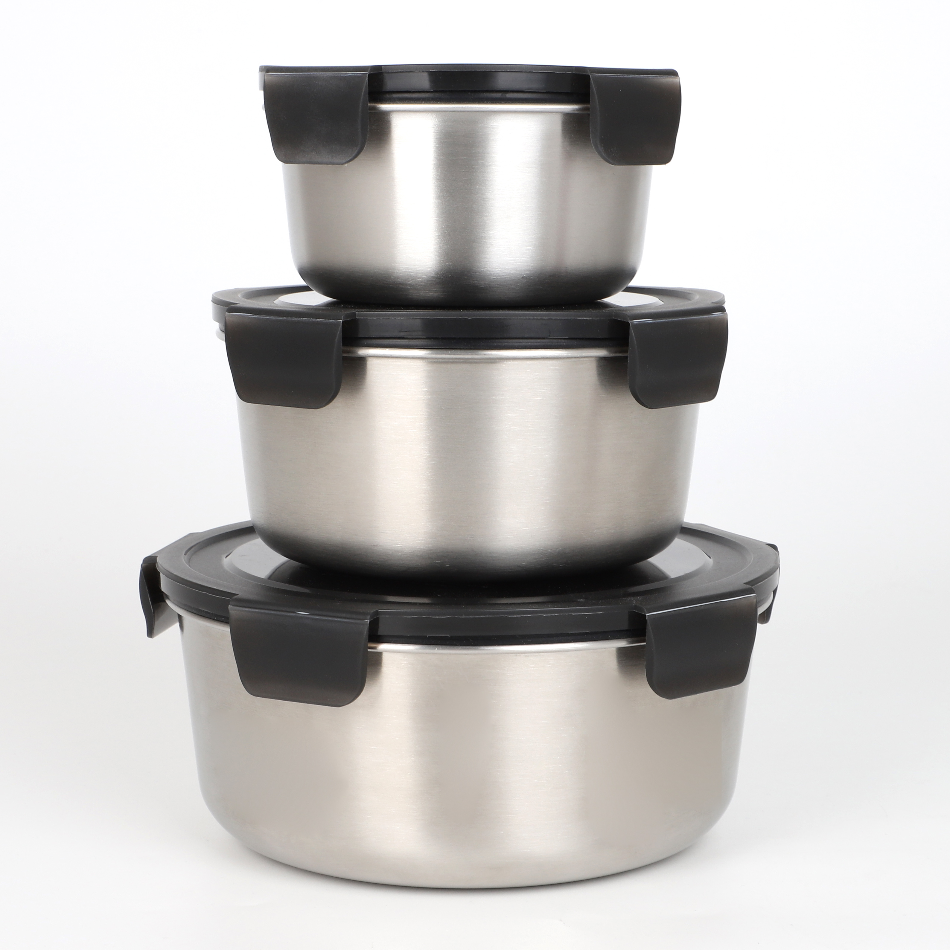 Lebensmittelbehälter aus Edelstahl, Lebensmittelverpackungsbehälter, auslaufsichere Bento-Lunchbox aus Metall, Lebensmittelträger aus Edelstahl