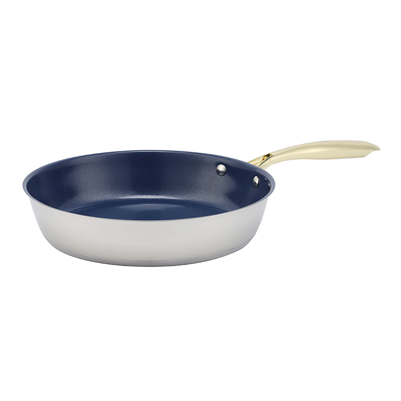 Heißer Verkauf Großhandel 3 Schicht Basis Edelstahl Pfanne 20/24/26/28 cm 8 Zoll/10 Zoll/12 Zoll Keramik Antihaft-Kochgeschirr Bratpfanne
