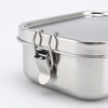 Neue Edelstahl-Sandwichbox, Schule, Metall, Bento-Lunchbox, Kinder-Lebensmittelbehälter mit Deckel, mit auslaufsicherem Deckel