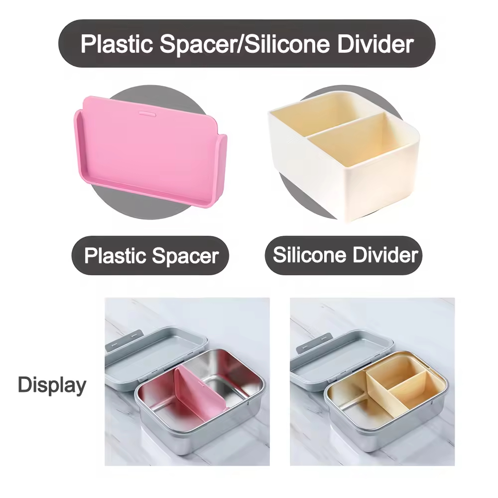 Neues Design 304 Edelstahl Frischhaltebox Snap-on Kühlschrank Aufbewahrungsdose Box Heizung Lebensmittelqualität Mikrowellenversiegelte Box