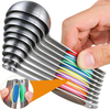 Set aus magnetischen Kaffeemessbechern und -löffeln aus Edelstahl