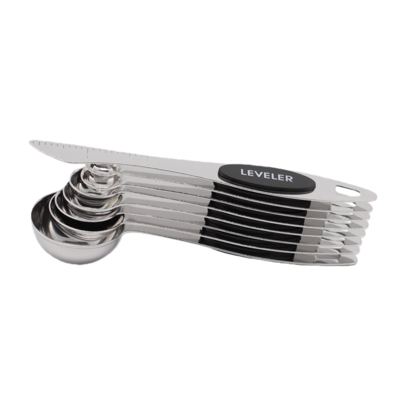 Magnetisches Messlöffel-Set aus Edelstahl mit Nivellierer zum Backen und Löffel