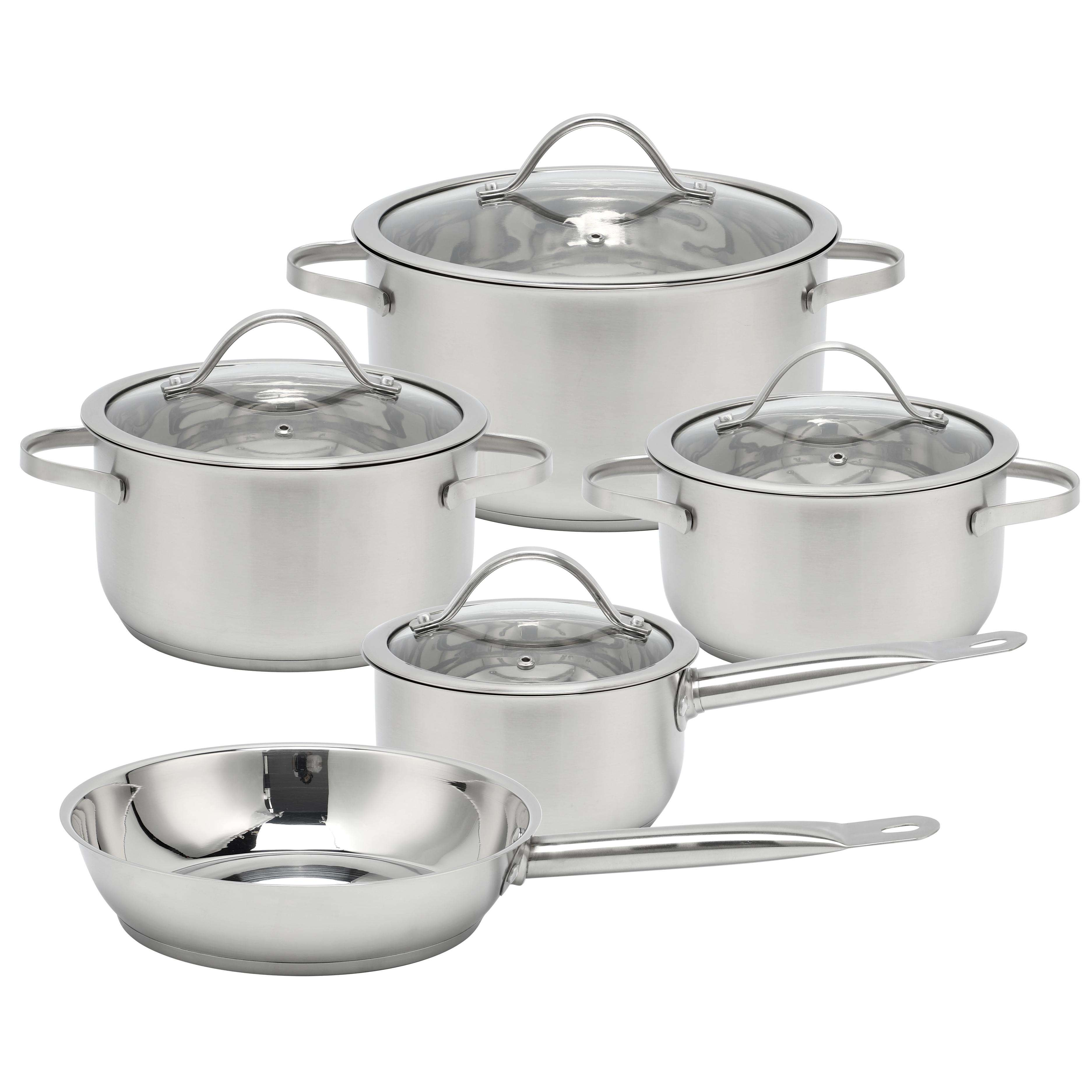 Großhandel Custom Kitchen Edelstahl Topf Kochtopf Auflauf Set Suppentöpfe und Bratpfannen Set