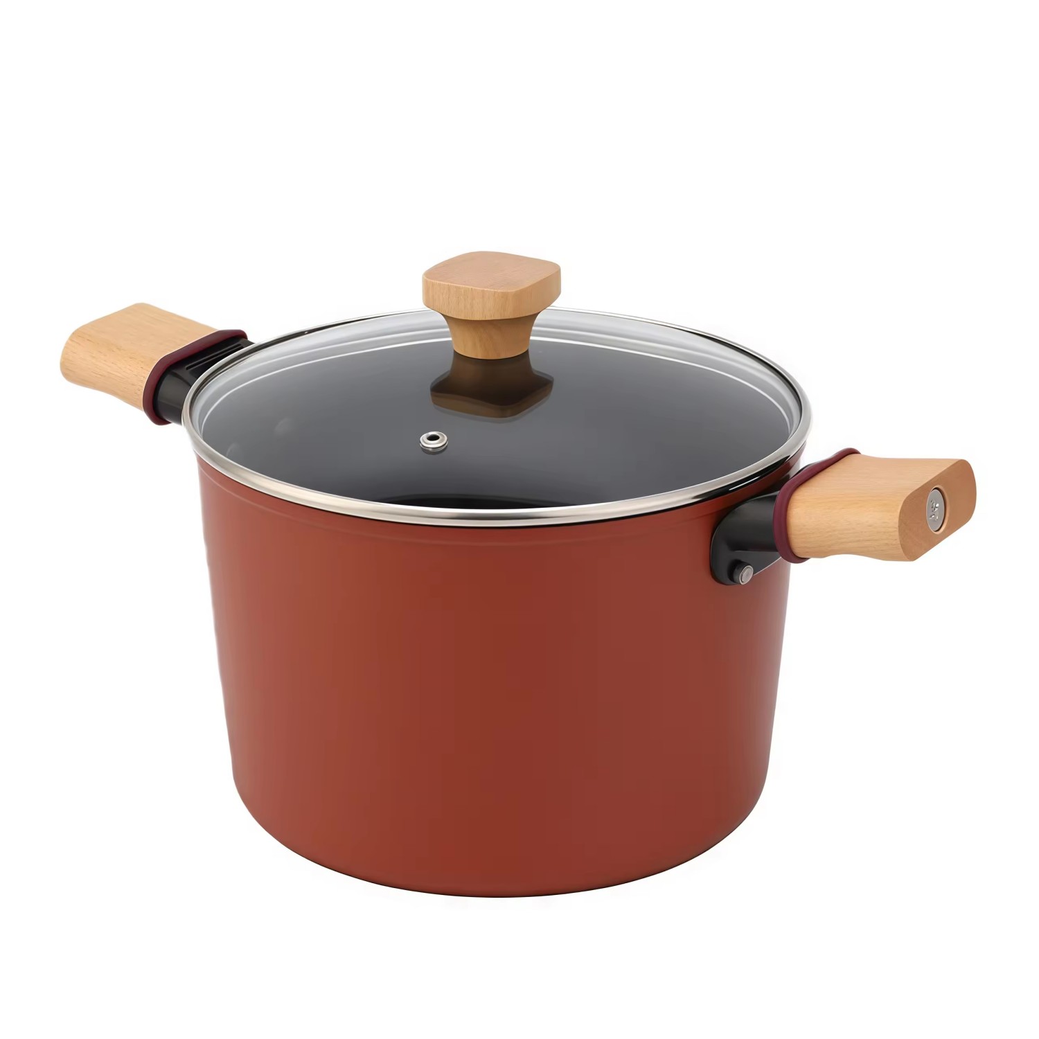 9-teiliges, anpassbares Keramik-Antihaft-Pfannen- und Töpfe-Set, Induktions-Kochgeschirr-Set aus Aluminiumguss, Töpfe und Pfannen-Set mit Holzgriff