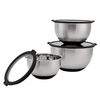 Maßgeschneidertes Rührschüssel-Set 3QT 5QT Edelstahl-Rührschüssel mit Glasdeckel