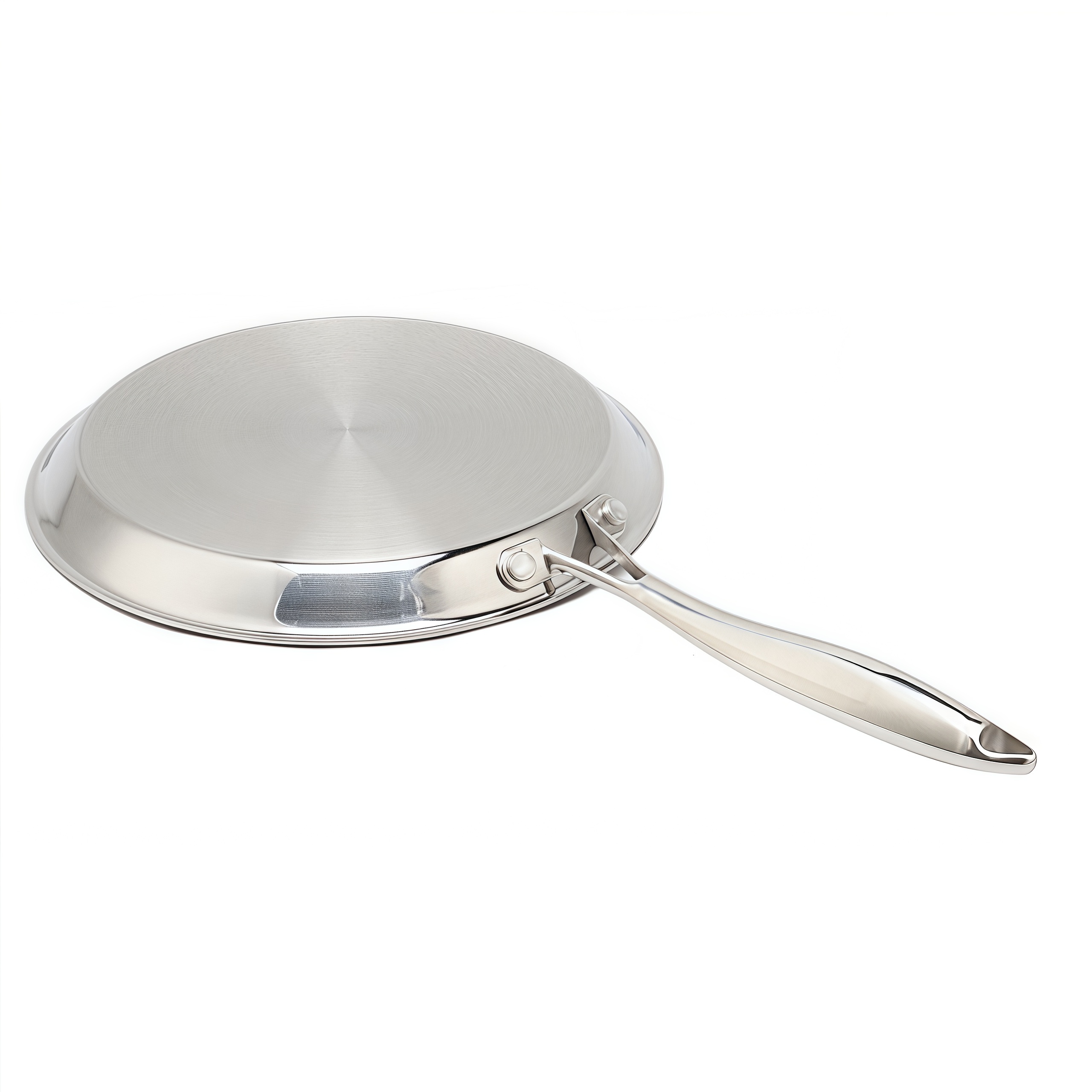 9/10/12 Zoll Kochgeschirr Triply Hybrid Edelstahl-Grillpfanne, Pizzablech, Pfannkuchenpfanne, antihaftbeschichtete Bratpfanne mit PFOA-freier Keramikbeschichtung