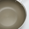 Dreilagige Hybrid-Pfanne und Wok mit Doppelohren, PFAS, PFOA-frei, Titanbeschichtung, Edelstahl, Antihaft-Wok-Pfanne, Kochgeschirr mit Glasdeckel