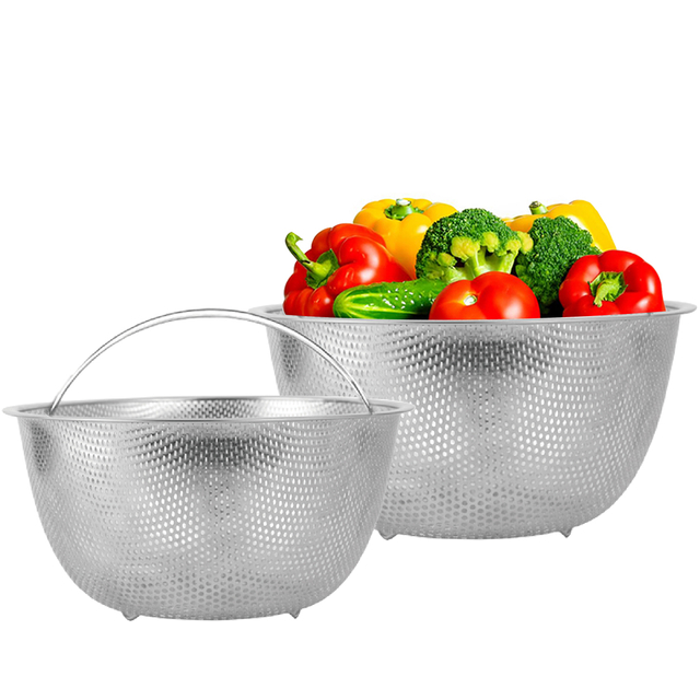 Obst Gemüse Küche Sieb Siebe Set Edelstahl Abfluss Waschen Lagerung Abflusskorb Edelstahl Mesh Sieb