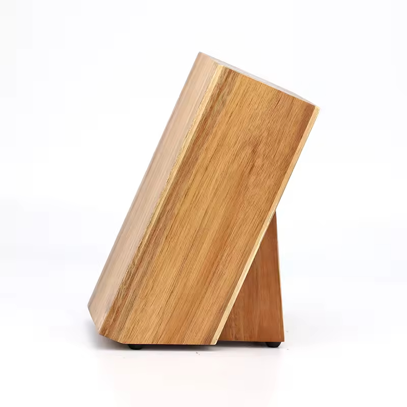 2025 Neues 6-teiliges Kochmesserset aus Edelstahl mit Holzblock Premium-Küchenmesser