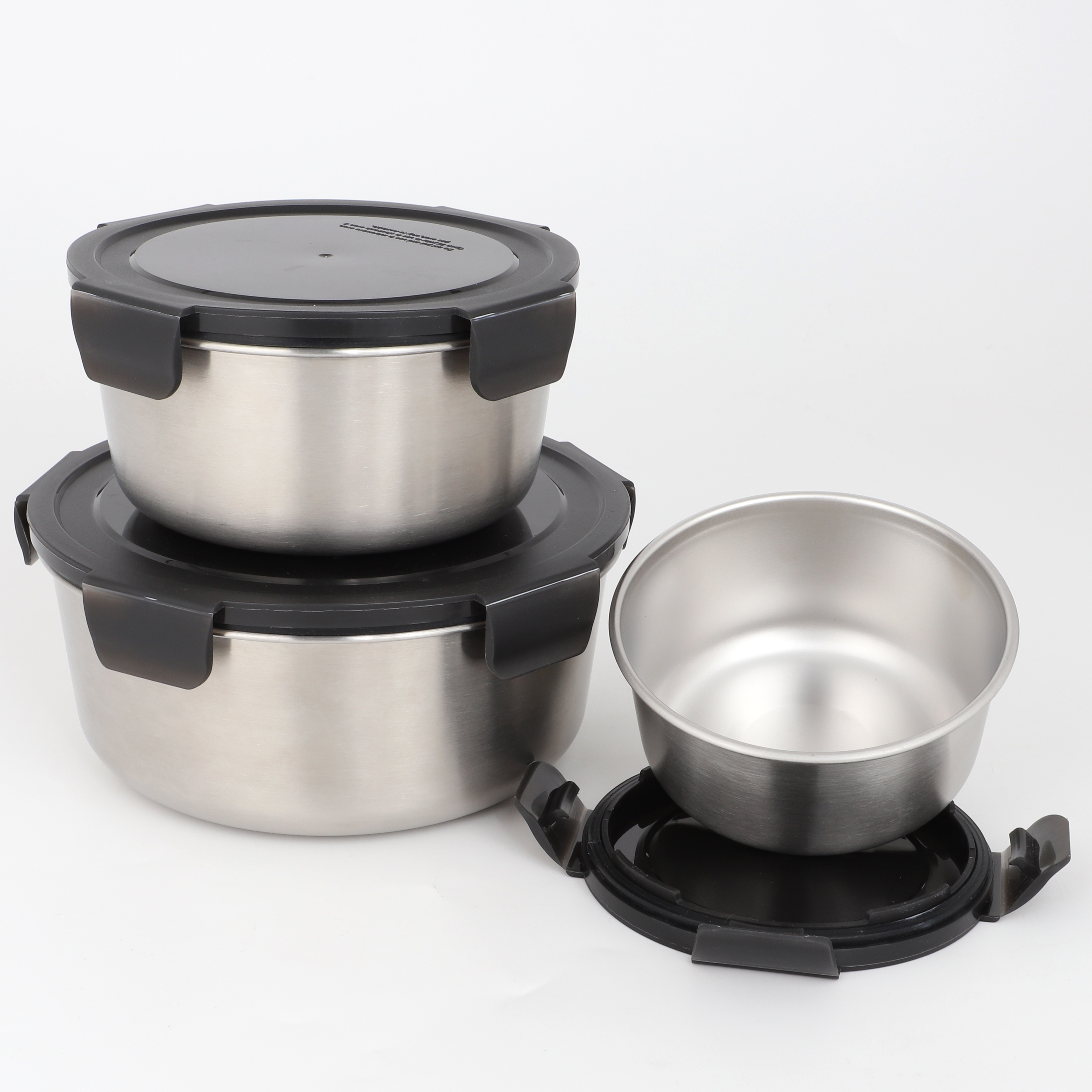 Lebensmittelbehälter aus Edelstahl, Lebensmittelverpackungsbehälter, auslaufsichere Bento-Lunchbox aus Metall, Lebensmittelträger aus Edelstahl