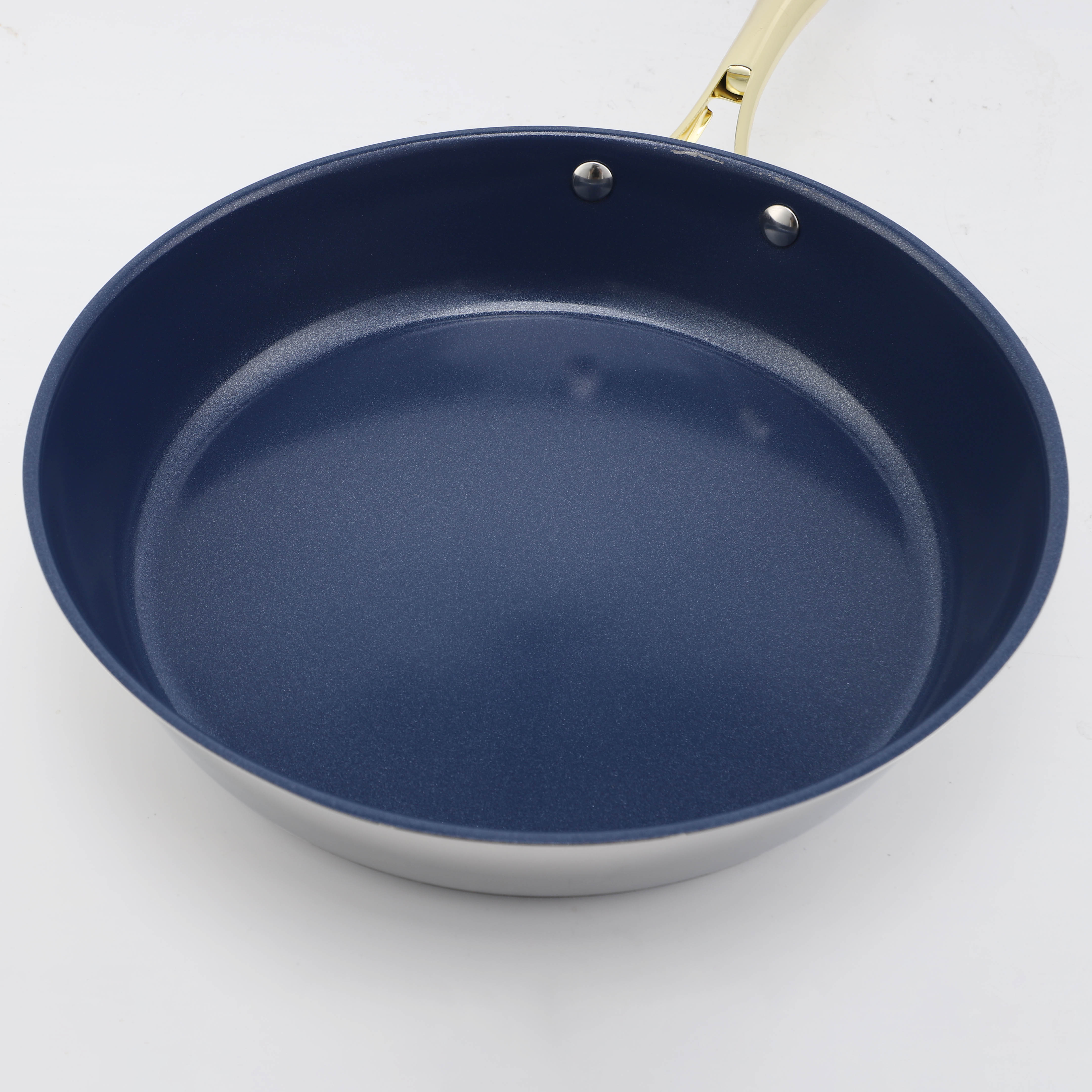 Heißer Verkauf Großhandel 3 Schicht Basis Edelstahl Pfanne 20/24/26/28 cm 8 Zoll/10 Zoll/12 Zoll Keramik Antihaft-Kochgeschirr Bratpfanne