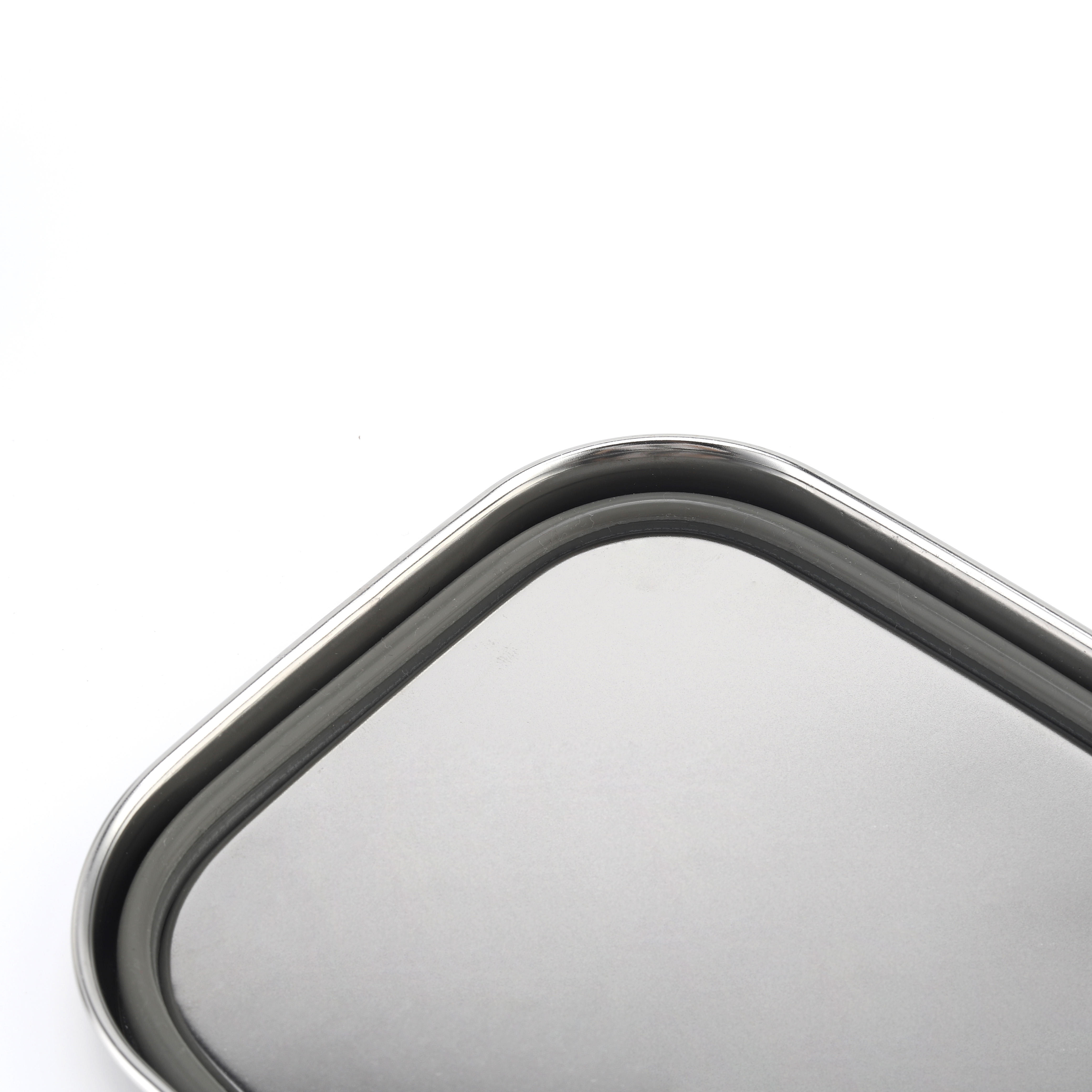 Neue Edelstahl-Sandwichbox, Schule, Metall, Bento-Lunchbox, Kinder-Lebensmittelbehälter mit Deckel, mit auslaufsicherem Deckel