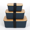 Lebensmittelbehälter, Bento-Lunchbox, Lunchbox aus Edelstahl 304 mit Bambusdeckel