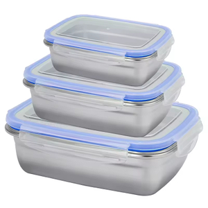  Versiegelter, auslaufsicherer, spülmaschinenfester Lebensmittelbehälter, Lunchbox aus Edelstahl 304