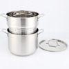 Factory Supply Kitchenware 8-Liter-Nudelkocher aus Edelstahl, 24-cm-Nudelkocher, Dampfgarer mit mehreren Töpfen