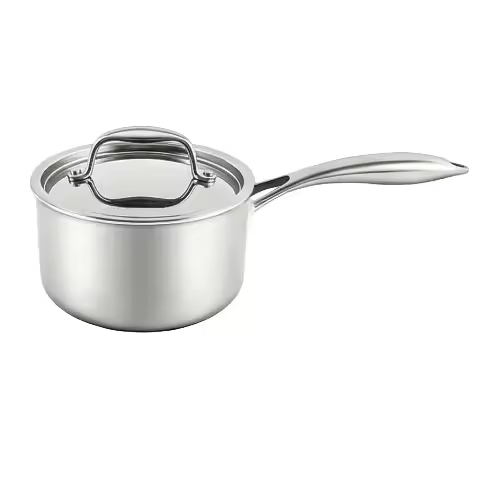 Modernes 10-teiliges Kochtopf-Set aus Edelstahl, umweltfreundlich, ofenfest, Induktionsboden, gehärteter Glasdeckel, Metallpfannen, effizient