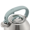 Moderne 3-Liter-Pfeifkessel-Teekanne aus Edelstahl mit Bakelit-Griff, für die Küche, Induktionsherd, Metallkonstruktion