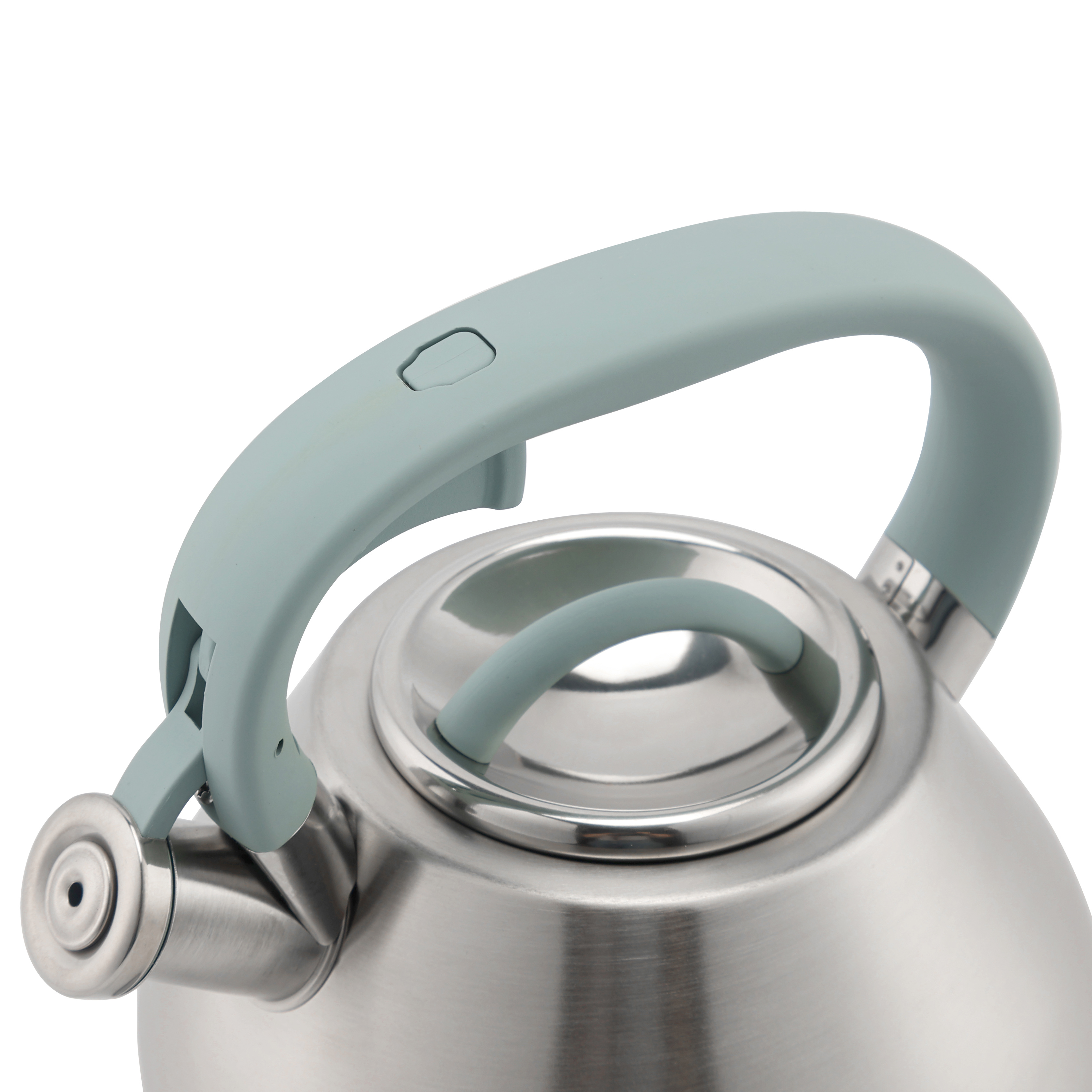 Moderne 3-Liter-Pfeifkessel-Teekanne aus Edelstahl mit Bakelit-Griff, für die Küche, Induktionsherd, Metallkonstruktion