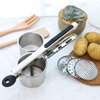 Auf Lager Kartoffelpresse aus Edelstahl für Kartoffelpüree, Gemüse und Obst. Kartoffelpresse