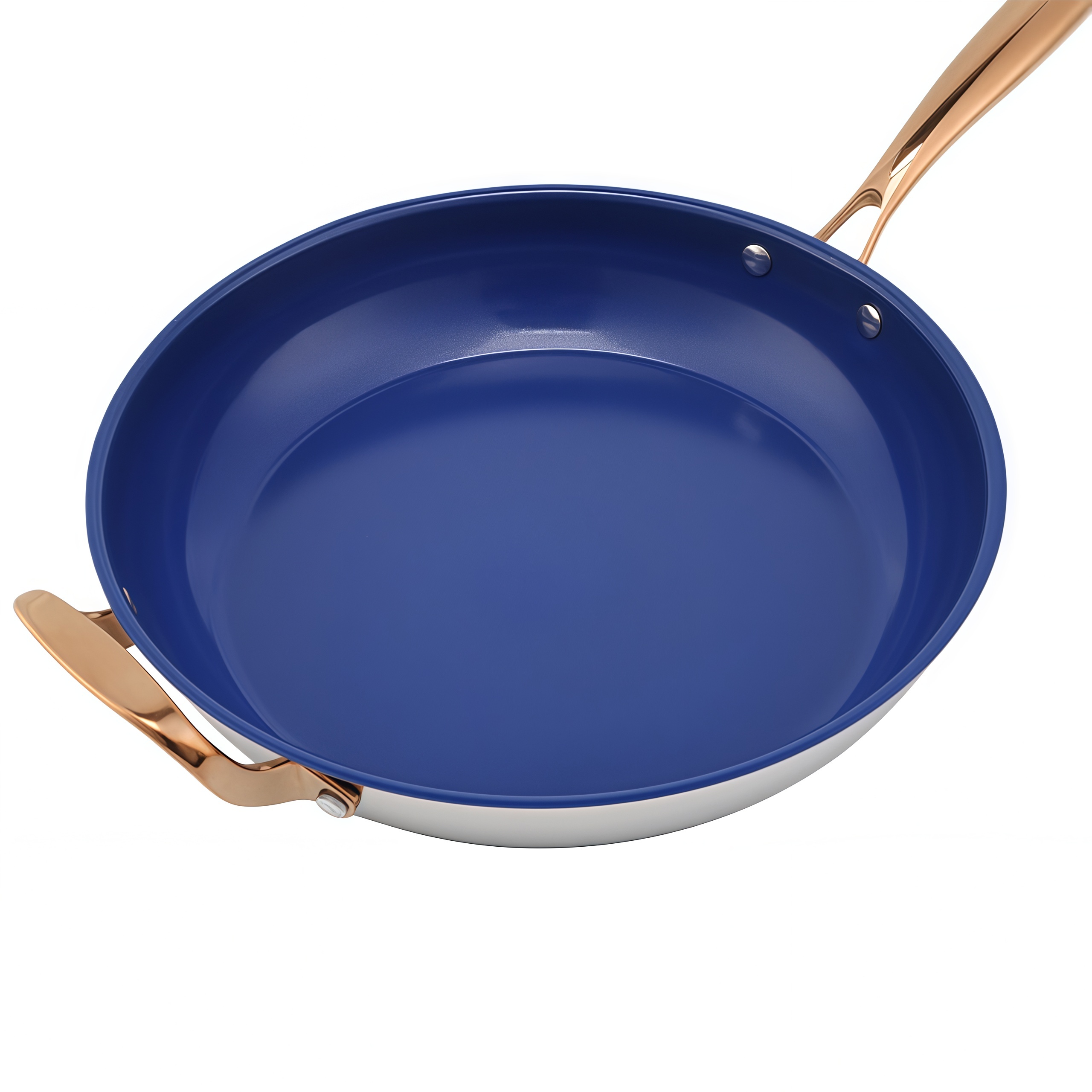 Heißer Verkauf Großhandel Impact Bonded Bottom Edelstahlpfanne 20/24/26/28 cm 8 Zoll/10 Zoll/12 Zoll Keramik-Antihaft-Kochgeschirr-Bratpfanne