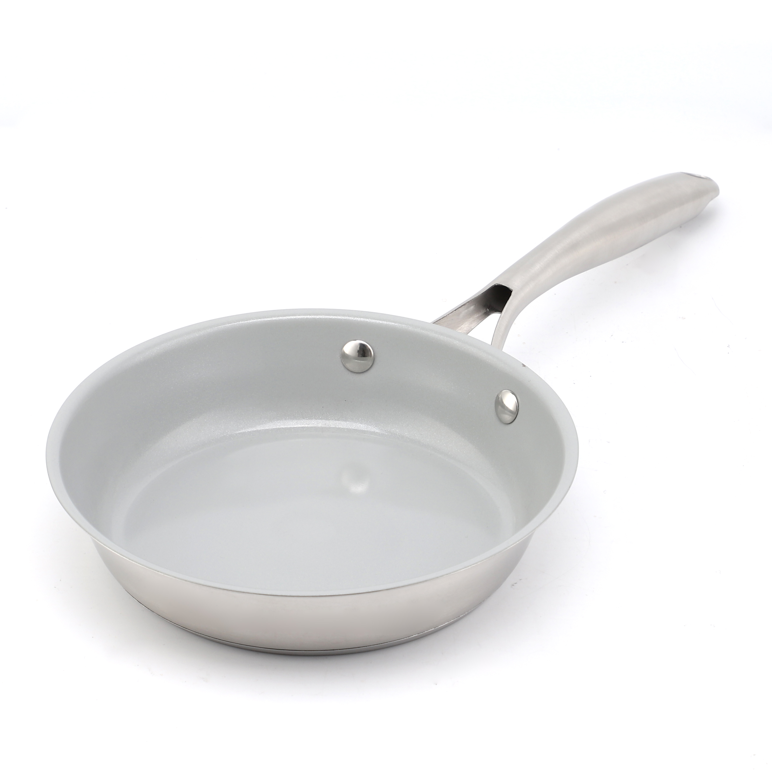 Heißer Verkauf Großhandel 3 Schicht Basis Edelstahl Pfanne 20/24/26/28 cm 8 Zoll/10 Zoll/12 Zoll Keramik Antihaft-Kochgeschirr Bratpfanne