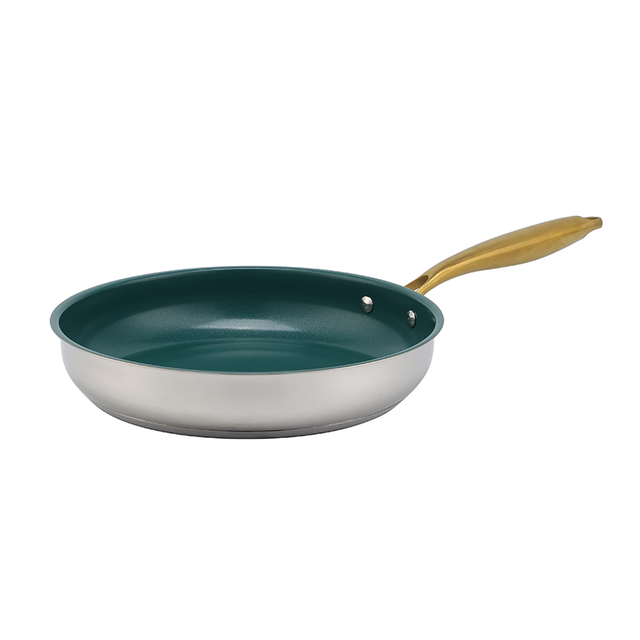 Heißer Verkauf Großhandel 3 Schicht Basis Edelstahl Pfanne 20/24/26/28 cm 8 Zoll/10 Zoll/12 Zoll Keramik Antihaft-Kochgeschirr Bratpfanne