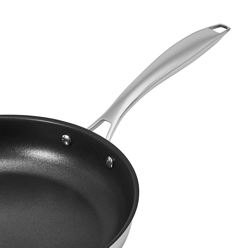 Heißer Verkauf Großhandel 3 Schicht Basis Edelstahl Pfanne 20/24/26/28 cm 8 Zoll/10 Zoll/12 Zoll Keramik Antihaft-Kochgeschirr Bratpfanne