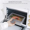 Design 304 Edelstahl Frischhalte-Lunchbox Glasabdeckung Auslaufsichere Heizung Lebensmittelqualität Mikrowellenversiegelte Box