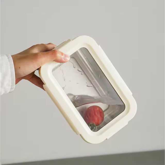 Design Frischhaltebox aus Edelstahl 304/316, aufsteckbare Kühlschrank-Aufbewahrungsbox, Heizung, Lebensmittelqualität, mikrowellenversiegelte Box