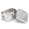 Neue Edelstahl-Sandwichbox, Schule, Metall, Bento-Lunchbox, Kinder-Lebensmittelbehälter mit Deckel, mit auslaufsicherem Deckel