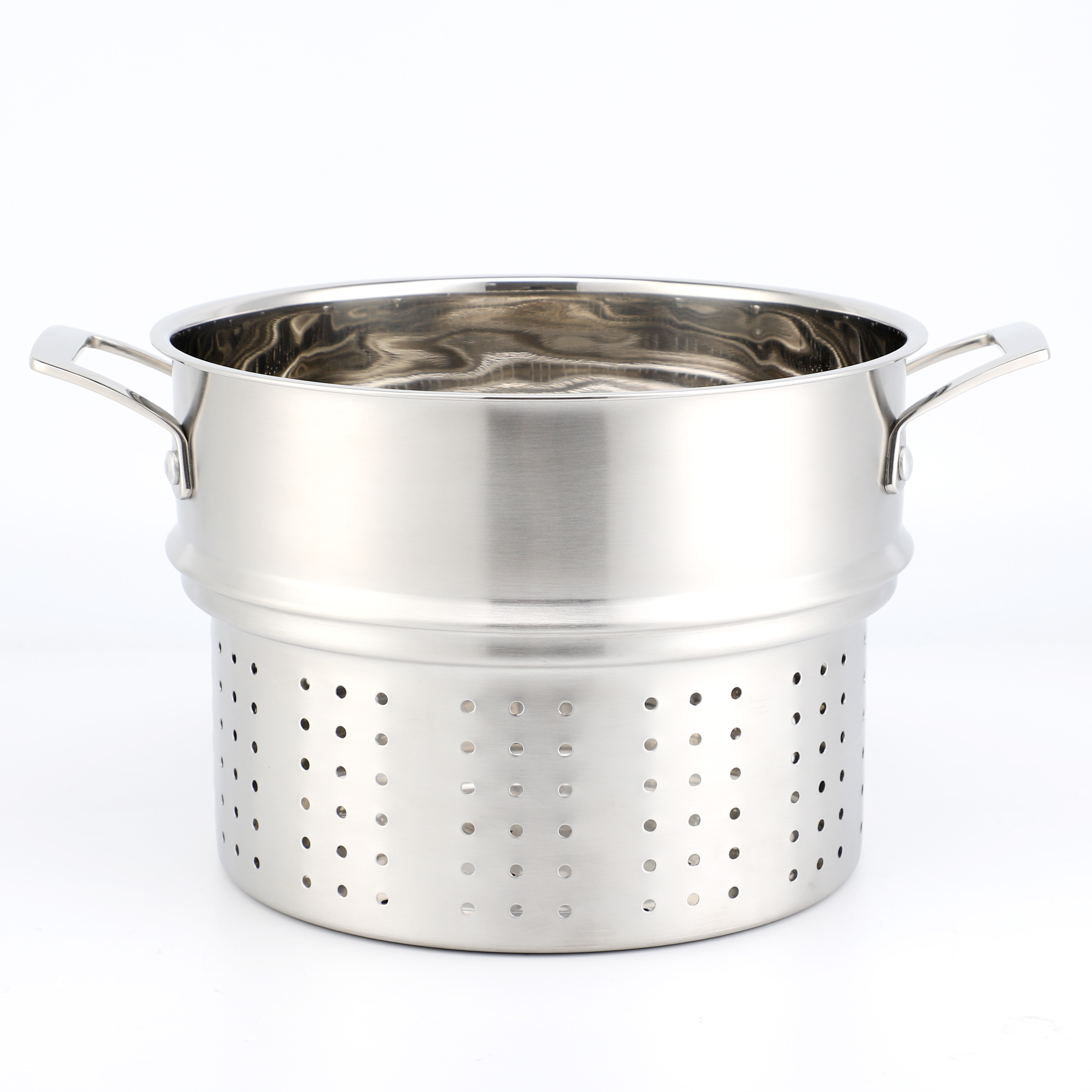 Factory Supply Kitchenware 8-Liter-Nudelkocher aus Edelstahl, 24-cm-Nudelkocher, Dampfgarer mit mehreren Töpfen