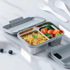 Neues Design 304 Edelstahl Frischhaltebox Snap-on Kühlschrank Aufbewahrungsdose Box Heizung Lebensmittelqualität Mikrowellenversiegelte Box