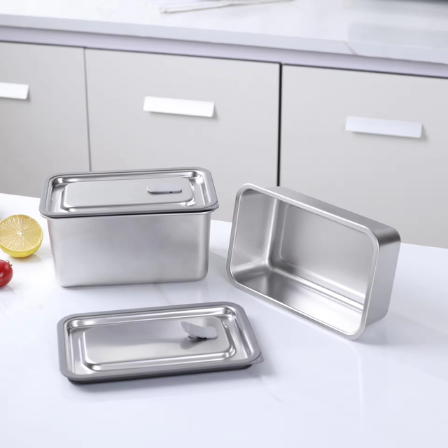 Design 304 Edelstahl Frischhalte-Lunchbox, Edelstahldeckel, auslaufsichere Heizung, mikrowellenversiegelte Box in Lebensmittelqualität