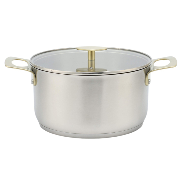 Factory Supply Edelstahl-Töpfe und Pfannen, 11-teiliges Kochgeschirr-Set mit Griff und Deckel, gelöteter Boden, Kochgeschirr-Set, Topf, Auflauf