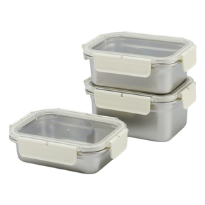 Hochwertige, luftdichte Bento-Lunchbox aus Edelstahl in Lebensmittelqualität mit auslaufsicherem Deckel zur Aufbewahrung im Kühlschrank und als Lebensmittelbehälter