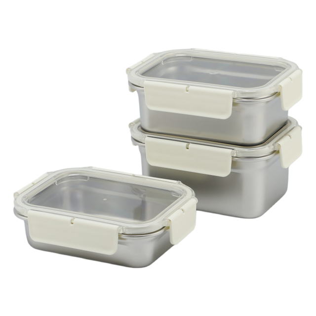 Hochwertige, luftdichte Bento-Lunchbox aus Edelstahl in Lebensmittelqualität mit auslaufsicherem Deckel zur Aufbewahrung im Kühlschrank und als Lebensmittelbehälter