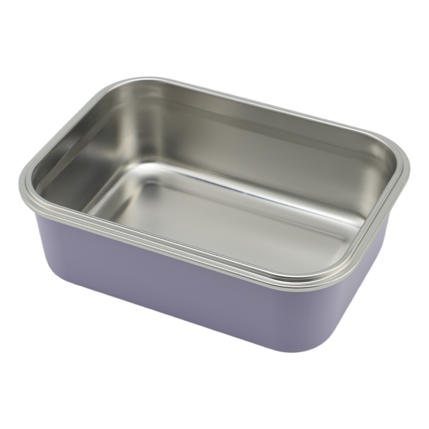 Rechteckiger, tragbarer Lunchbox-Behälter aus Edelstahl mit Deckel und Abdeckung zur spülmaschinen- und gefriergeeigneten Aufbewahrung von Lebensmitteln