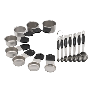 Magnetisches Edelstahl-Messbecher-Set, Messwerkzeuge mit Silikongriff – präzises und langlebiges Küchenwerkzeug