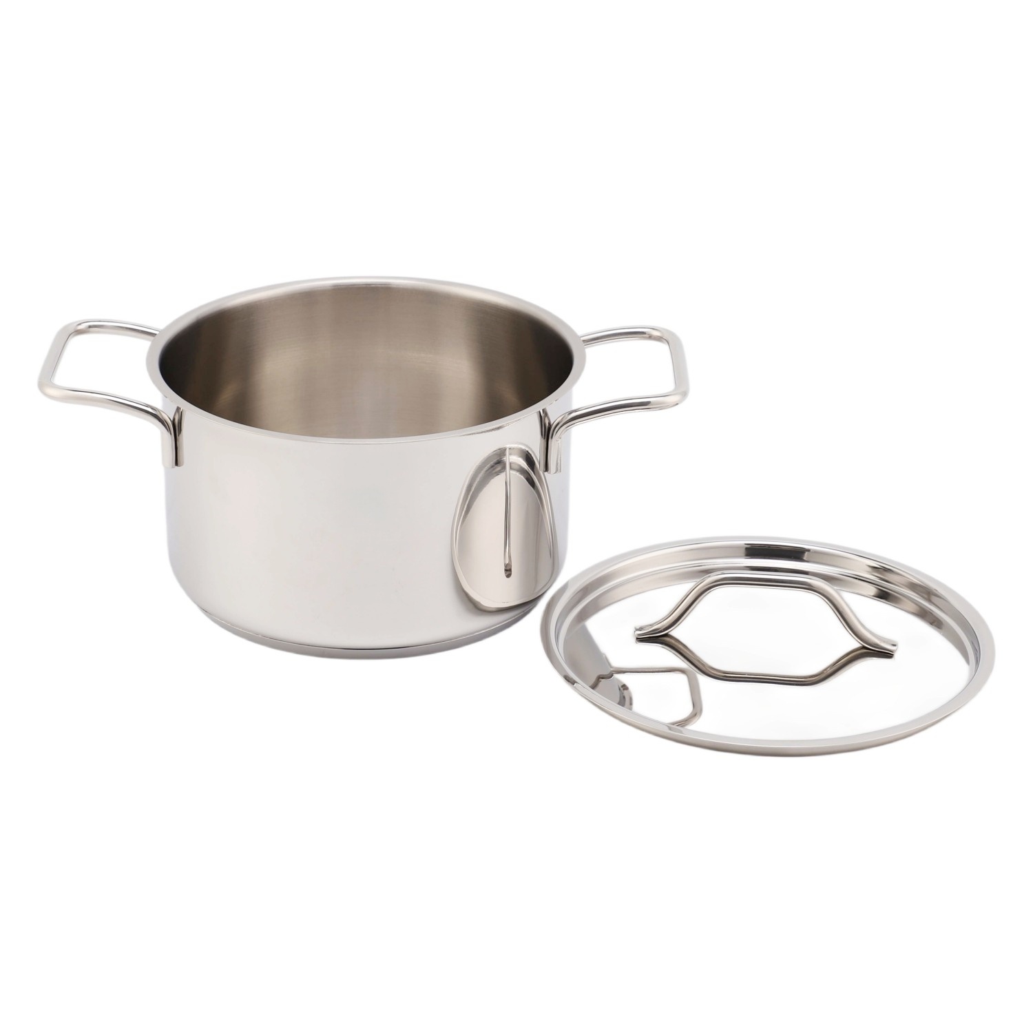 Werkseitig gelieferte Töpfe und Pfannen aus Edelstahl, 8-teiliges Kochgeschirr-Set mit Griff und Deckel, Auflaufform mit schlagfestem Boden