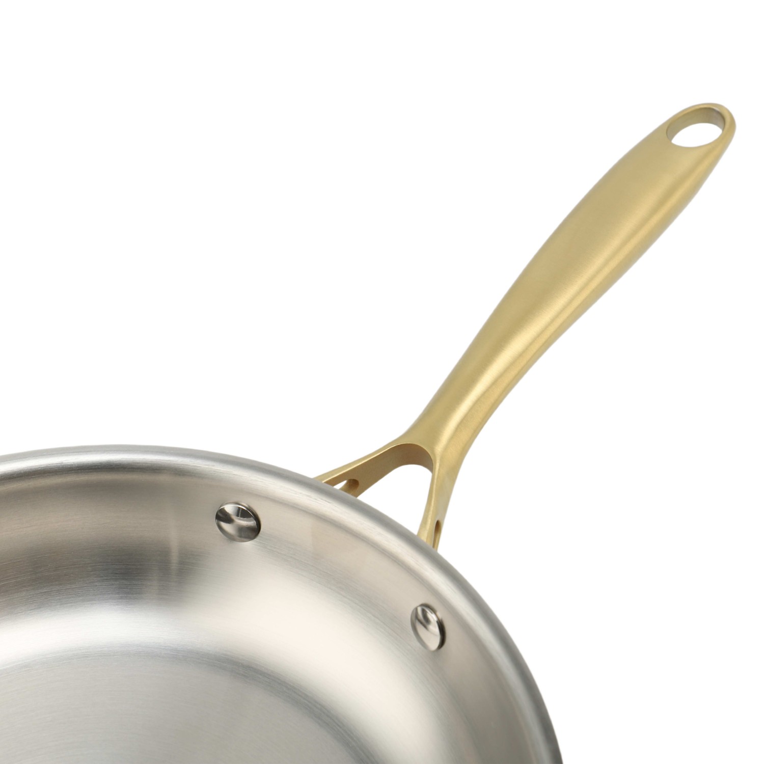 Fabrik maßgeschneiderte Hot Sale Großhandel 3-lagige dreilagige Kupfer-Edelstahlpfanne 20/24/26/28 cm nicht beschichtete Kochgeschirr-Bratpfanne