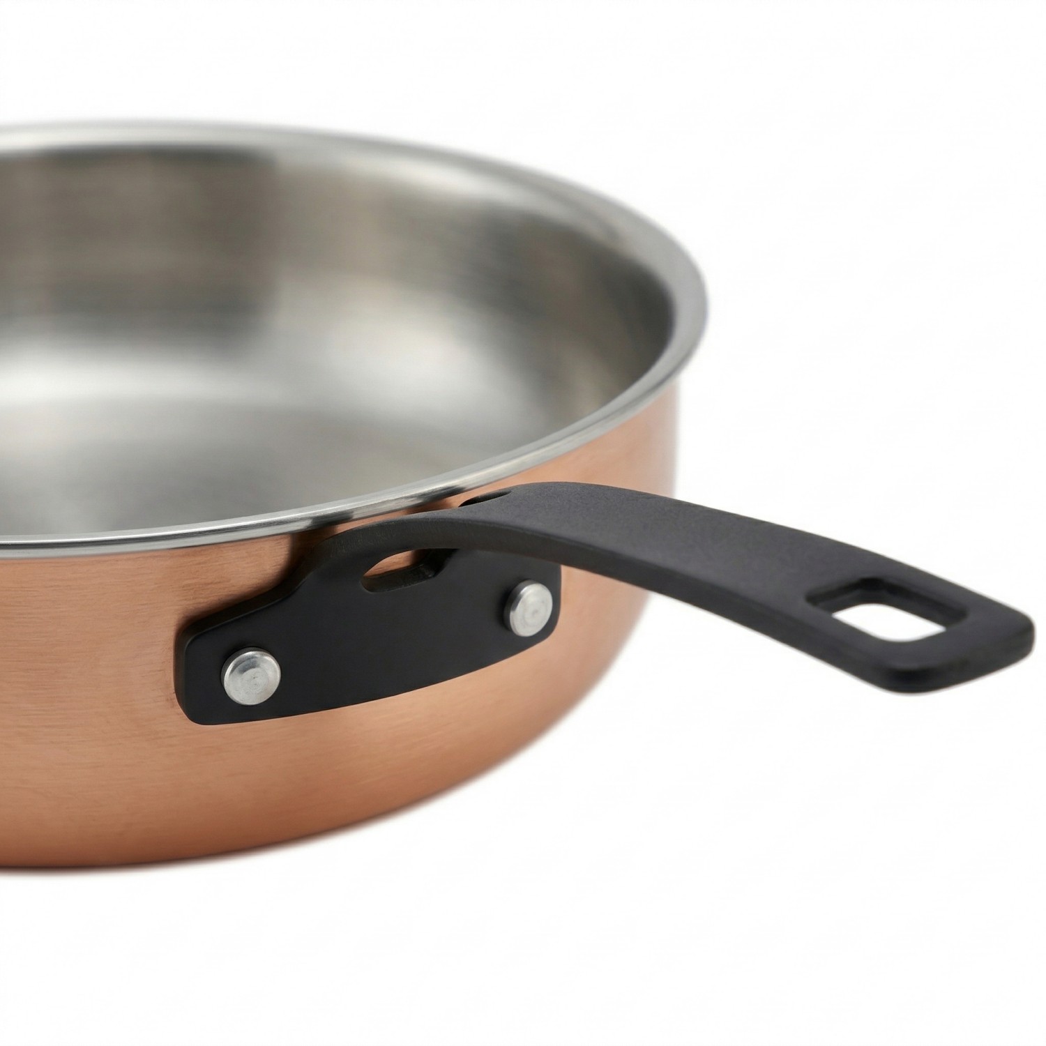 Fabrik maßgeschneiderte Hot Sale Großhandel 3-lagige dreilagige Kupfer-Edelstahlpfanne 20/24/26/28 cm nicht beschichtete Kochgeschirr-Bratpfanne
