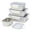 2026 New Design Factory 304 Edelstahl Frischhalte-Lunchbox Küche Obst Kinder Lebensmittelbehälter Crisper Set mit Deckelgriff