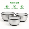 Maßgeschneidertes Rührschüssel-Set 3QT 5QT Edelstahl-Rührschüssel mit Glasdeckel