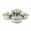 Fabrikneues Ankunfts-Edelstahl-Kochgeschirr-Set mit Griff, Kochtöpfe, gelöteter Boden, Kochgeschirr-Set, Auflauf-Set, Suppen- und Suppentöpfe mit Deckel